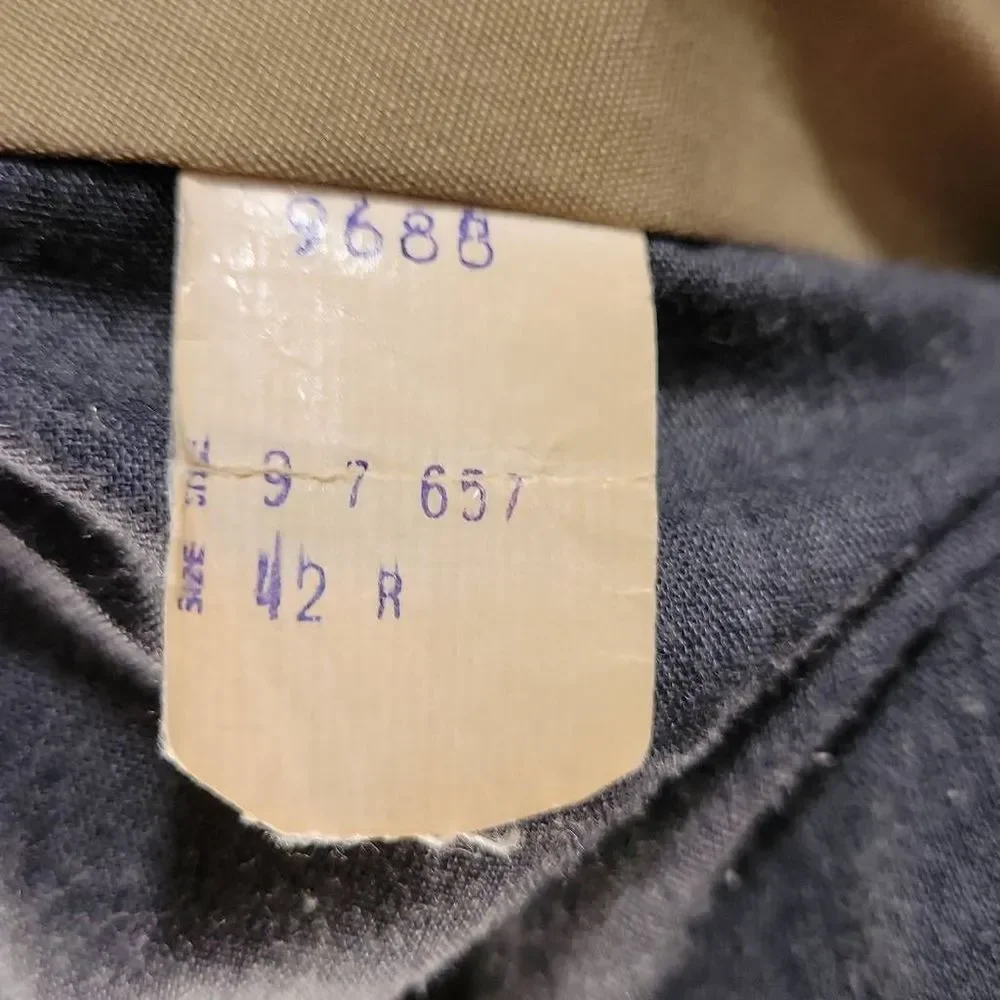 Trench coat Vintage Men's Large 42 Regular Long‎ Tan Double Breasted Coat